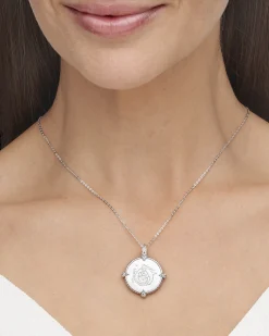 Chains, Charms & Accessories^Paspaley Mermaid Coin Charm | Mother of Pearl, Diamonds, and White Gold WhiteGold