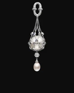 Necklaces & Pendants^Paspaley Moonstone Anchored Lavalier Pearl Necklace | 18mm Round Pearl, Moonstone, and White Gold WhiteGold