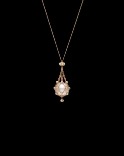 Necklaces & Pendants^Paspaley Opal Lavalier Pearl Necklace | 15mm Button Pearl, Opals and Rose Gold RoseGold