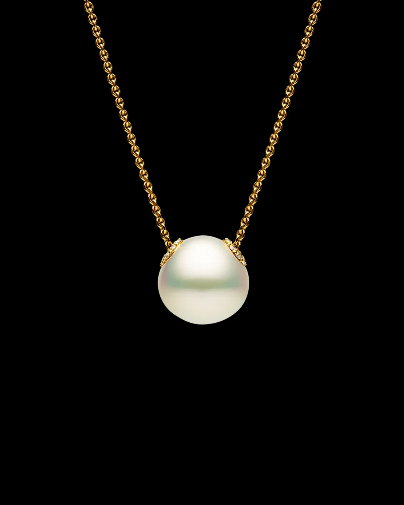 Necklaces & Pendants^Paspaley Palais Pearl Necklace | 14mm Triangle Pearl, Diamonds, and Yellow Gold YellowGold