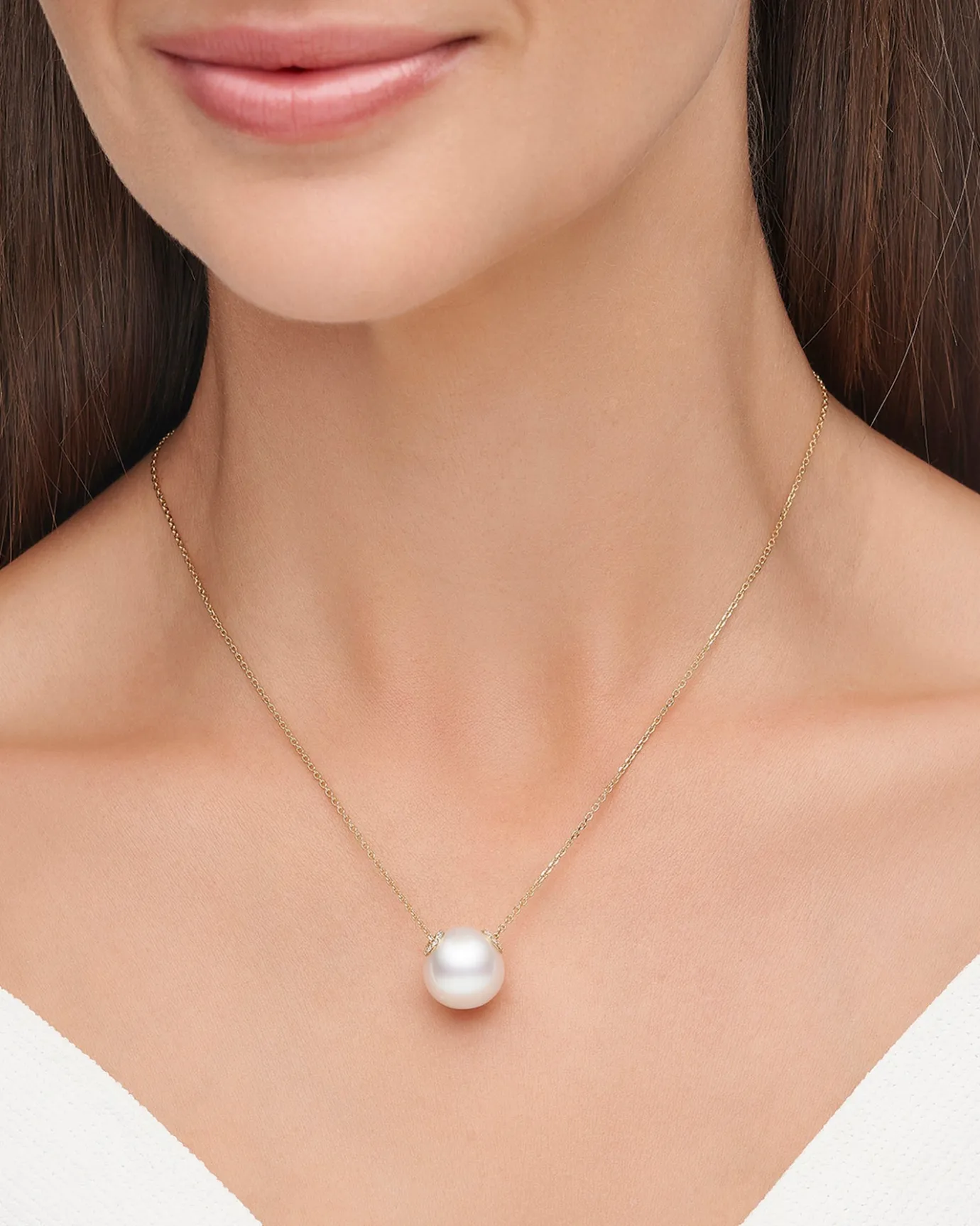 Necklaces & Pendants^Paspaley Palais Pearl Necklace | 14mm Triangle Pearl, Diamonds, and Yellow Gold YellowGold