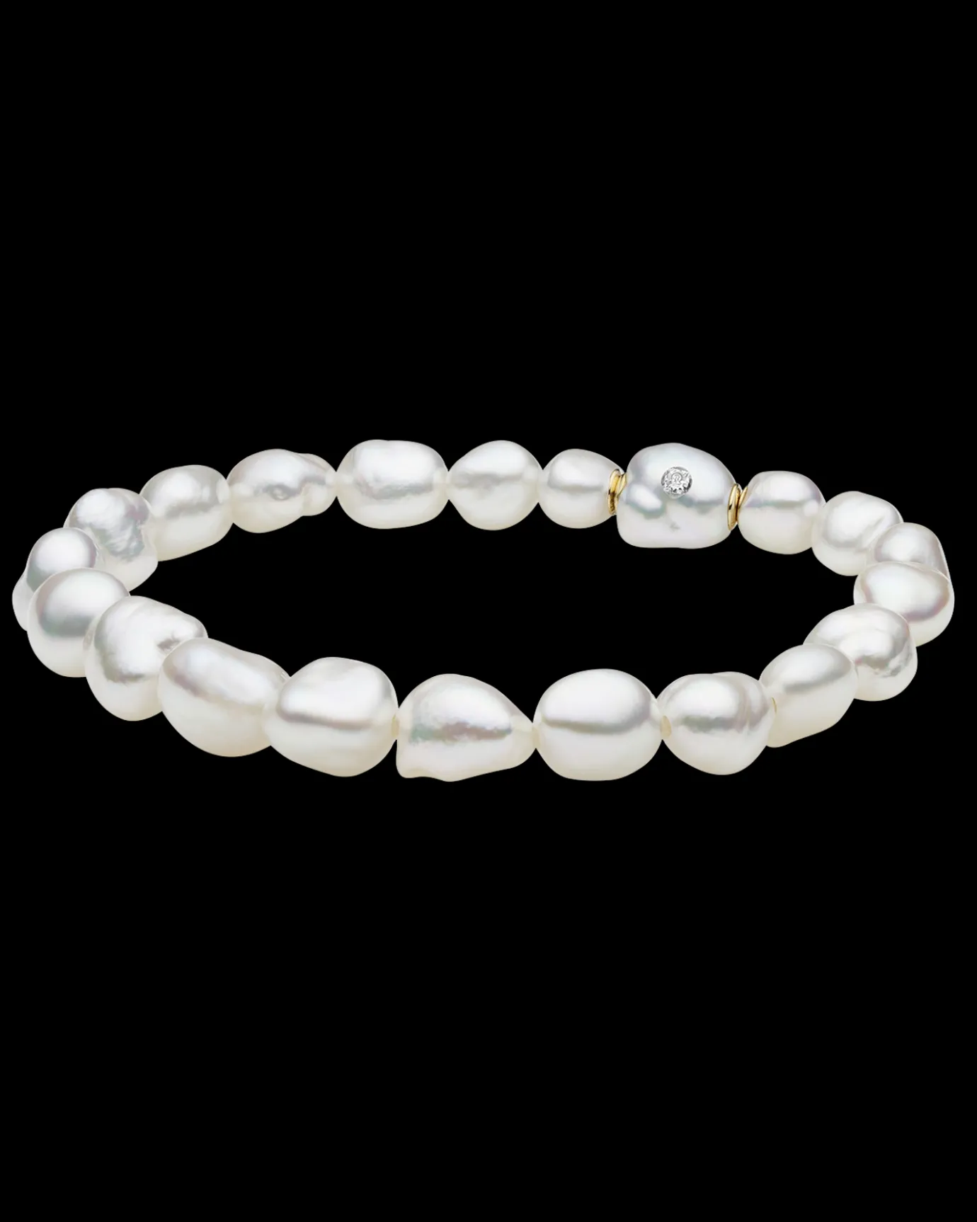 Strand Necklaces & Bracelets | Bracelets^Paspaley Keshi Baroque Pearl Strand Bracelet | 10-12mm Keshi Baroque Pearls and Signature Diamond YellowGold