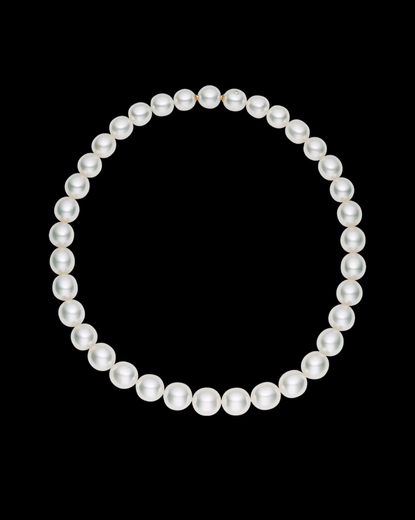 Strand Necklaces & Bracelets | Necklaces & Pendants^Paspaley Oval Pearl Strand Necklace | 10-12mm Oval Pearls and Signature Diamond YellowGold