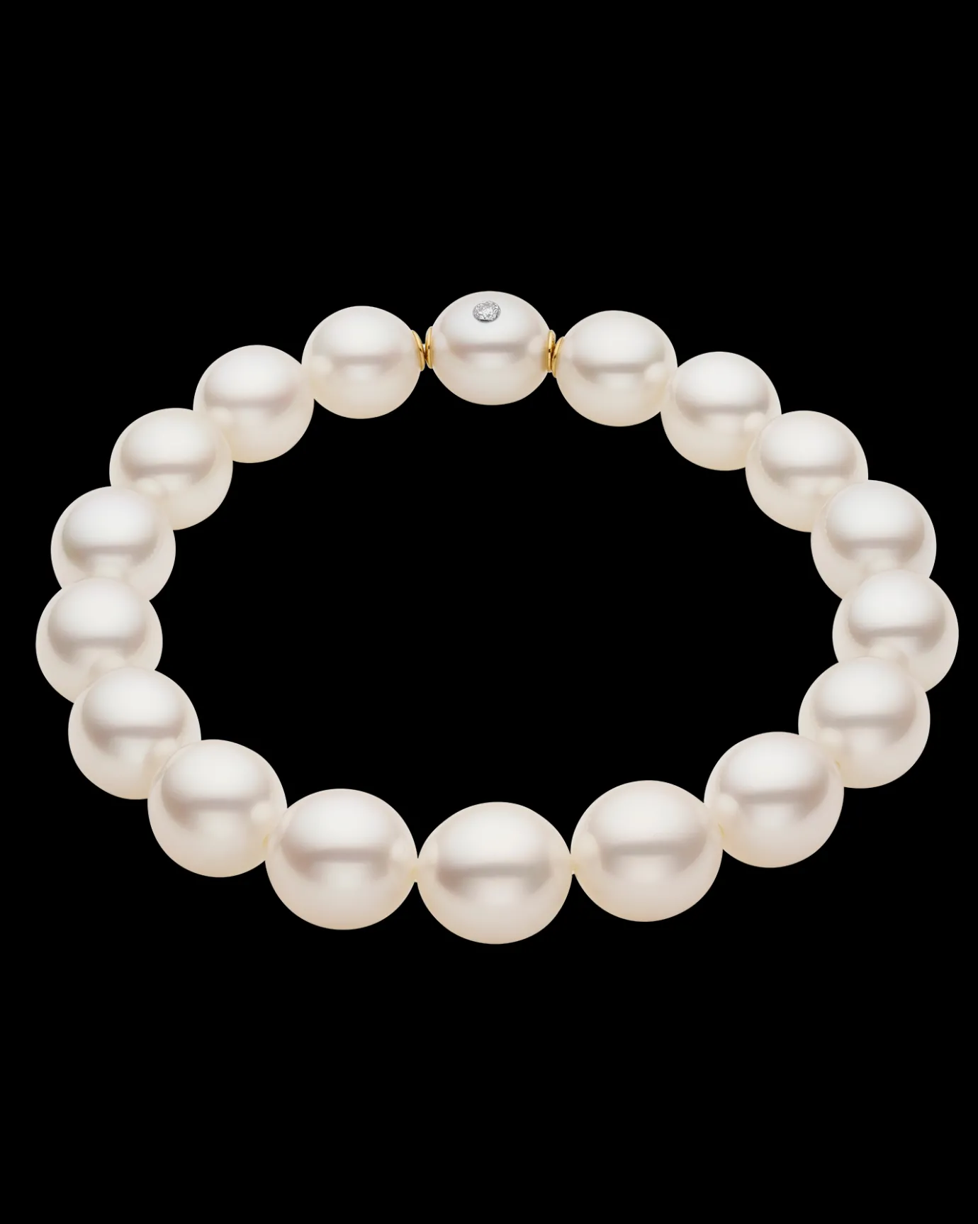 Strand Necklaces & Bracelets | Bracelets^Paspaley Oval Pearl Strand Bracelet | 10-11mm Oval Pearls and Signature Diamond YellowGold