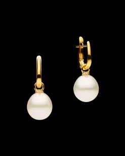 Earrings & Studs^Paspaley Pearls My Way Earrings | 12mm Oval Pearls, Diamonds, and Yellow Gold YellowGold