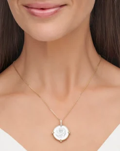 Chains, Charms & Accessories^Paspaley Petite Guided by Stars Coin Charm | Mother of Pearl, Diamonds, and Yellow Gold YellowGold