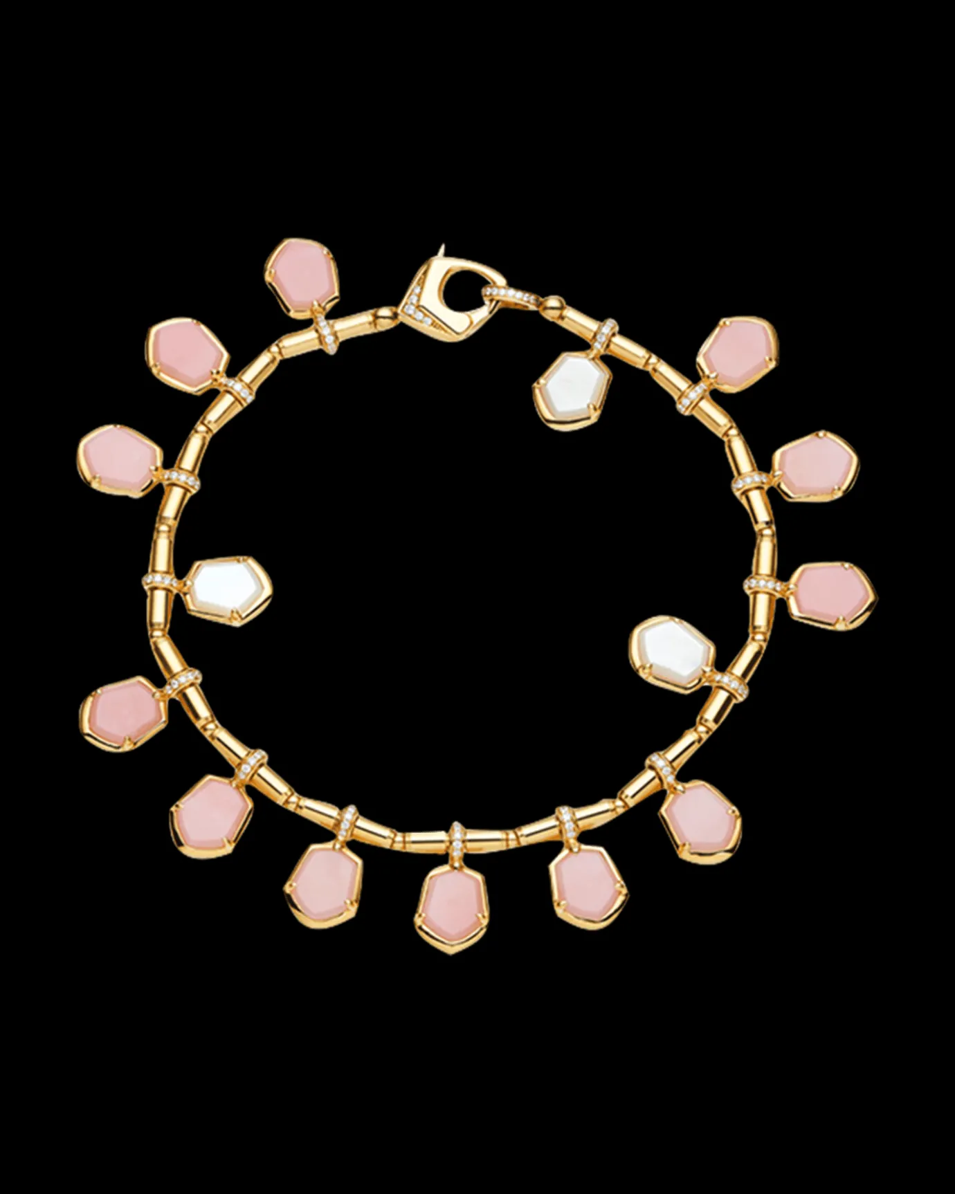 Bracelets^Paspaley Pink Opal Megisti Bracelet | Mother of Pearl, Pink Opals, and Yellow Gold YellowGold