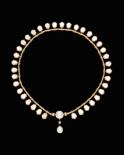Necklaces & Pendants^Paspaley Pink Opal Megisti Pearl Collier | 9-12mm Drop Pearls, Mother of Pearl, and Yellow Gold YellowGold