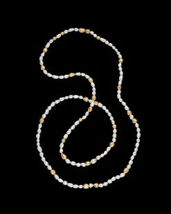 Strand Necklaces & Bracelets | Necklaces & Pendants^Paspaley Rhapsody 25 Strand Necklace | 6-8mm Keshi and Gold Keshi Pearls, Signature Diamond, and Yellow Gold YellowGold