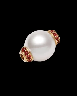 Clasps & Brooches^Paspaley Ruby Rondelle Pearl Clasp | 13mm Round Pearl, Rubies, and Yellow Gold YellowGold