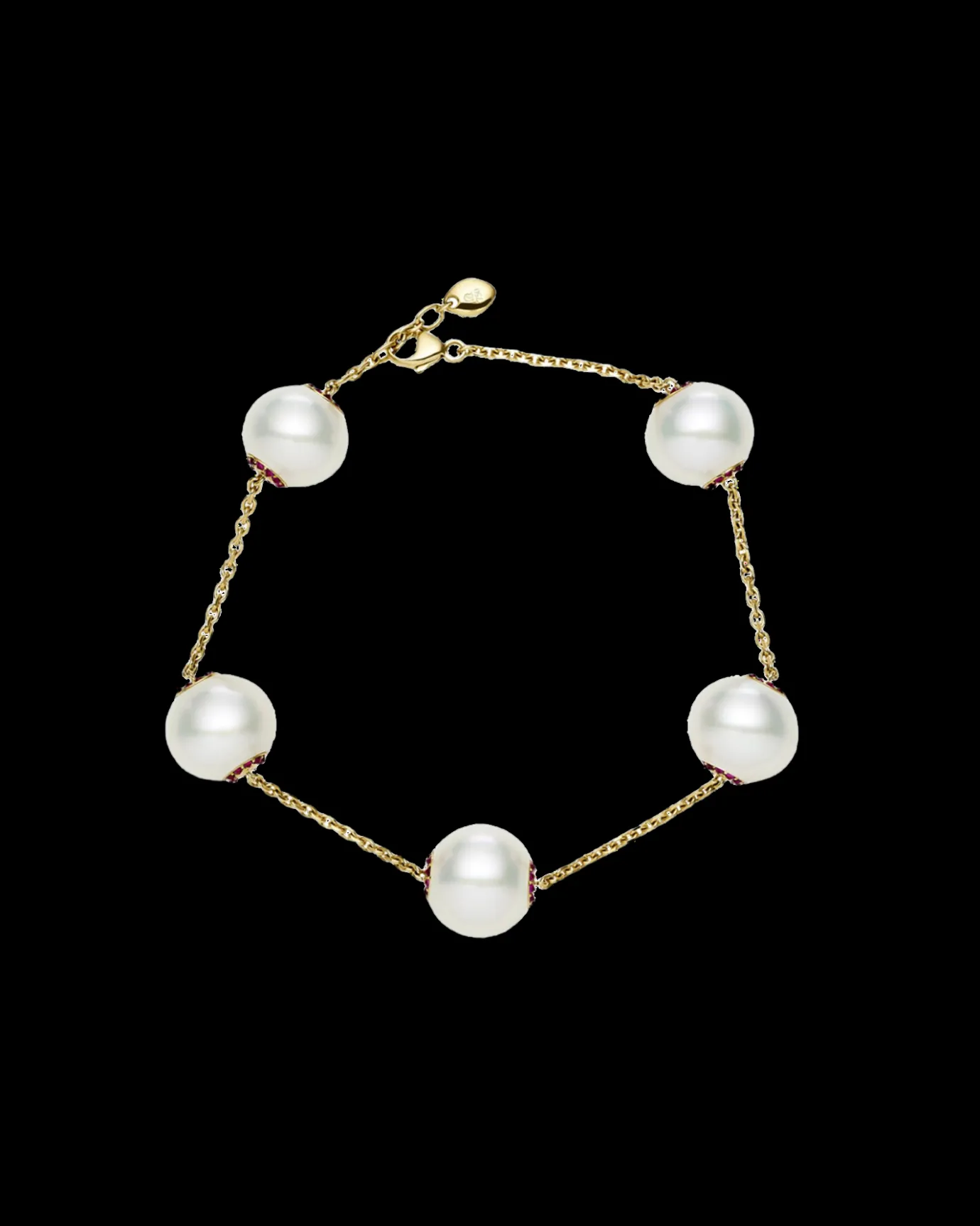 Bracelets^Paspaley Ruby Touchstone Pearl Bracelet | 12mm Button Pearls, Rubies and Yellow Gold YellowGold