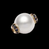 Clasps & Brooches^Paspaley Sapphire Rondelle Pearl Clasp | 13mm Round Pearl, Blue Sapphires, and Yellow Gold YellowGold