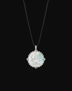 Chains, Charms & Accessories^Paspaley Scorpio Coin Charm | Mother of Pearl, Diamonds, and White Gold WhiteGold