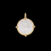 Chains, Charms & Accessories^Paspaley Seascape Coin Charm | Mother of Pearl, Diamonds, and Yellow Gold YellowGold