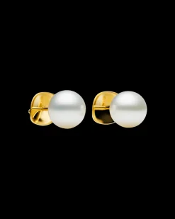 Earrings & Studs^Paspaley Semi-Round Pearl Stud Earrings | Semi-Round Pearls and Yellow Gold YellowGold