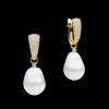 Earrings & Studs^Paspaley Super Pavé Diamond Pearls My Way Earrings | 14mm Baroque Pearls, Diamonds, and Yellow Gold YellowGold