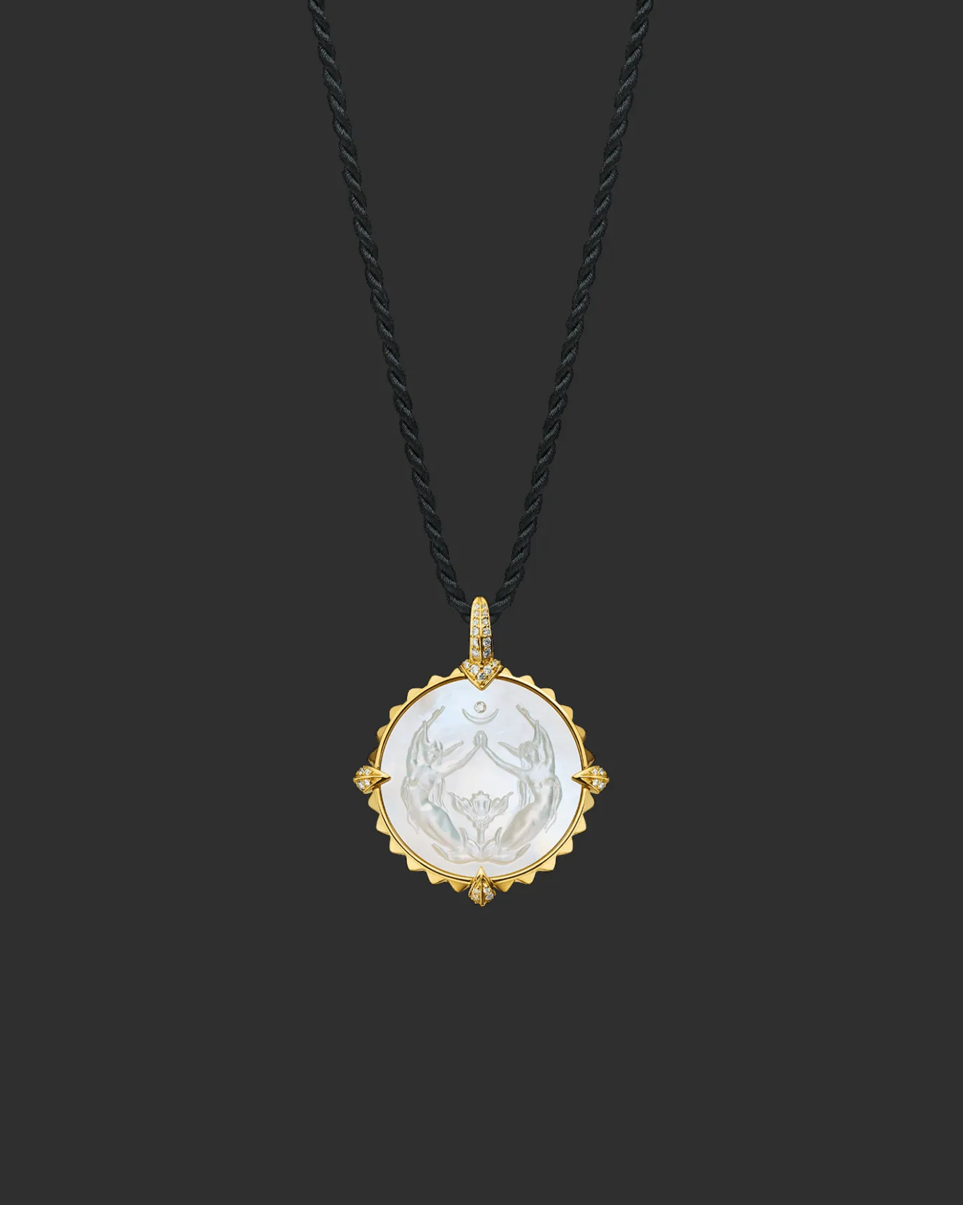 Chains, Charms & Accessories^Paspaley Taurus Coin Charm | Mother of Pearl, Diamonds, and Yellow Gold YellowGold