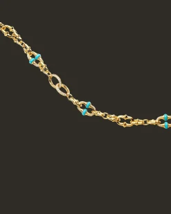 Chains, Charms & Accessories^Paspaley Turquoise Dive Chain Diamond Necklace | Turquoise, Diamond, and Yellow Gold YellowGold