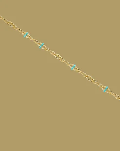 Chains, Charms & Accessories^Paspaley Turquoise Dive Chain Diamond Necklace | Turquoise, Diamond, and Yellow Gold YellowGold