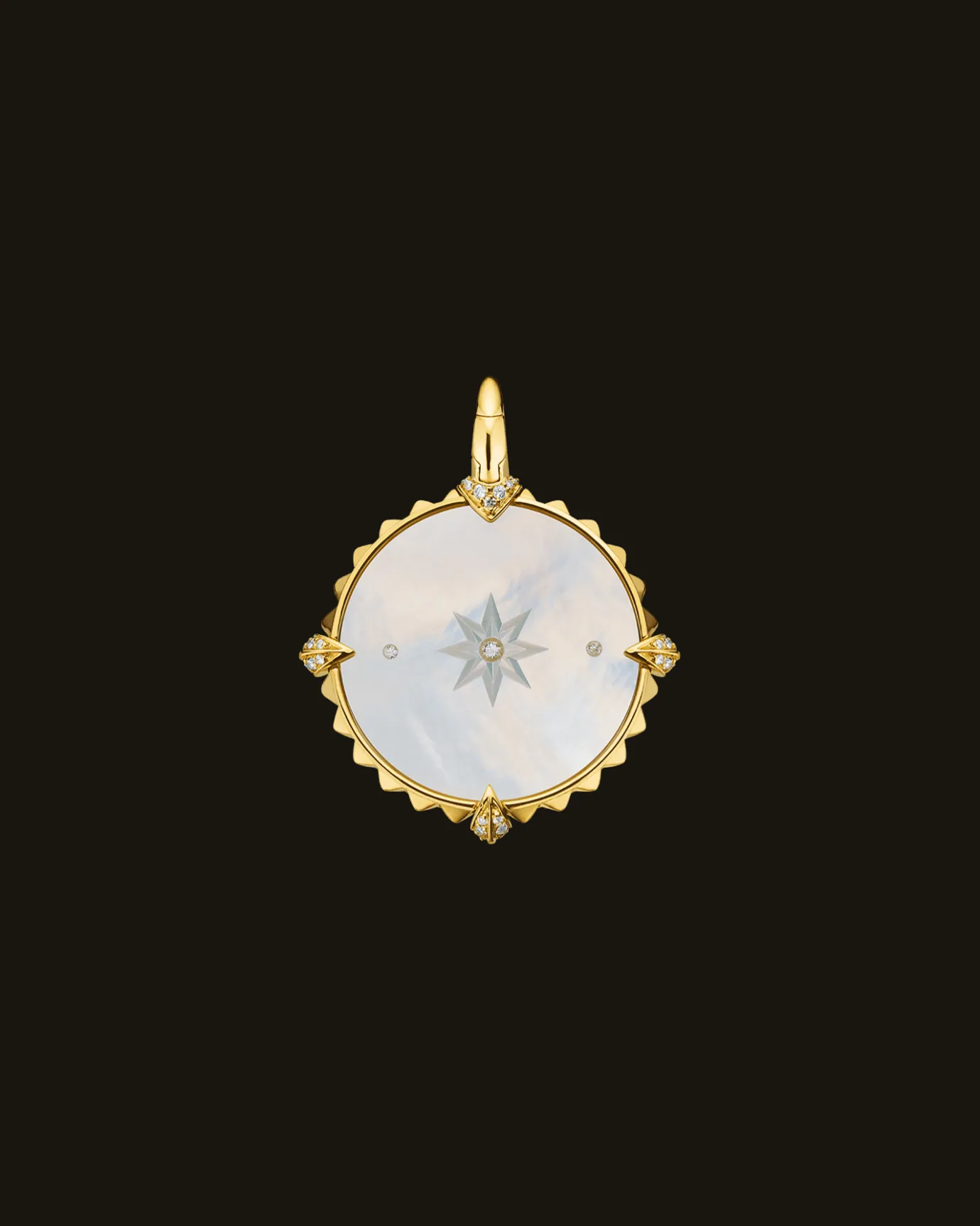 Chains, Charms & Accessories^Paspaley Virgo Coin Charm | Mother of Pearl, Diamonds, and Yellow Gold YellowGold