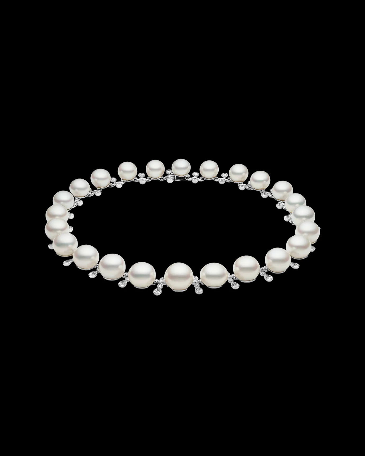 Necklaces & Pendants^Paspaley Wave Pearl Collier | 12–15mm Button Pearls, Diamonds, and Platinum