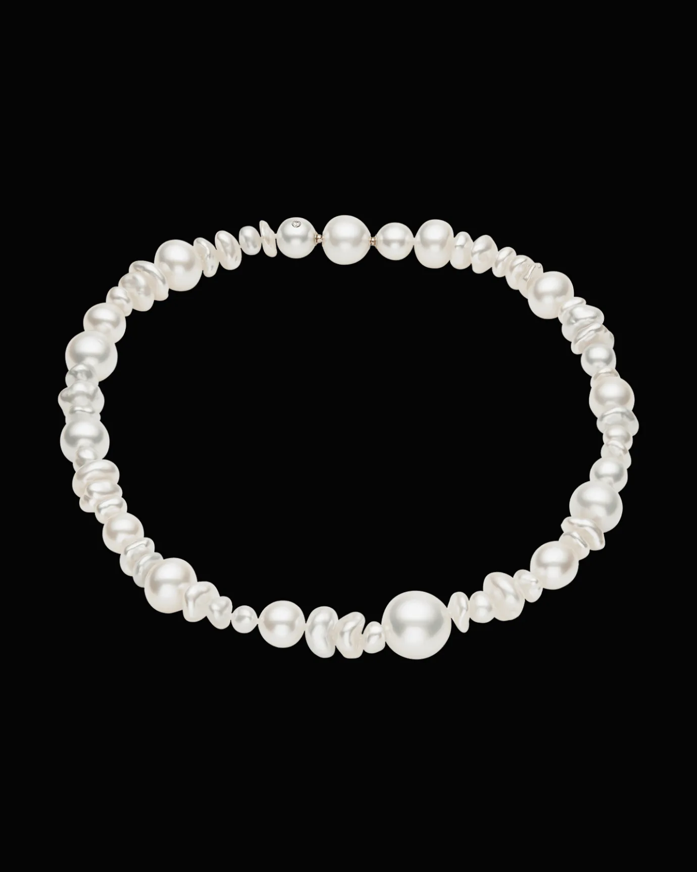 Strand Necklaces & Bracelets | Necklaces & Pendants^Paspaley Wild Pearl Strand Necklace | 6-13mm Pearls and Signature Diamond YellowGold