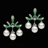 Earrings & Studs^Paspaley Wildflower Chandelier Pearl Earrings | 10mm Round Pearls, Tsavorites, and White Gold WhiteGold