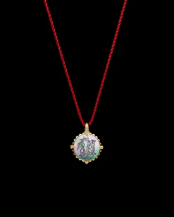 Chains, Charms & Accessories^Paspaley Year of The Dragon Coin Charm | Black Mother of Pearl, Ruby, and Yellow Gold YellowGold